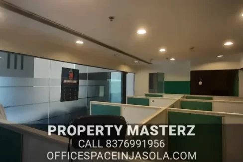 Iconic exterior view of premium office space in dlf tower jasola for sale.