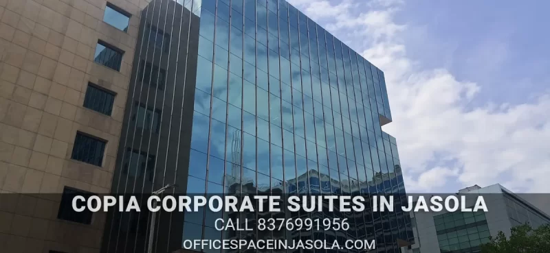 Fully furnished modern office interior for rent in Copia Corporate Suites Jasola.