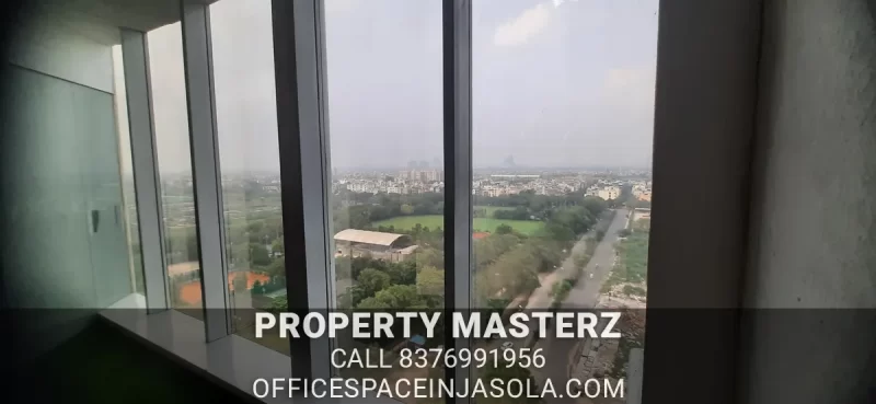 Grand entrance lobby of an office space in dlf tower jasola for sale.