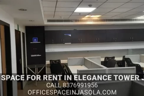 Geographic location map showing connectivity for Elegance Tower Jasola corporate office spaces.