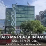 View of Jasola Apollo Metro Station from Uppals M6 Plaza commercial building.