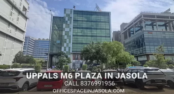 View of Jasola Apollo Metro Station from Uppals M6 Plaza commercial building.