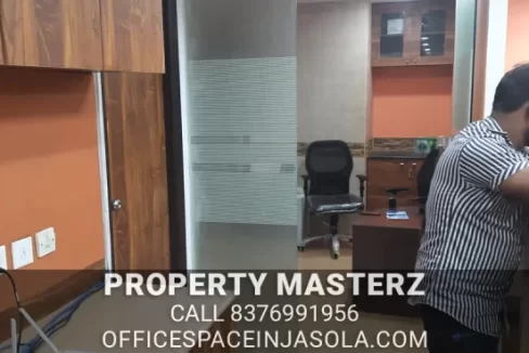High-end plush workstations in a premium office space for sale in jasola.